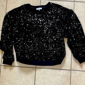 Calvin Klein black sequin sweater size L NWOT